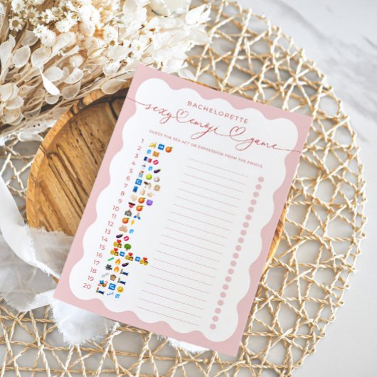 Dirty Emoji Bridal Shower Bachelorette Game Einladung