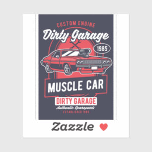 Dirty Garage Muscle Car Club Aufkleber