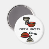 Dirty Geschirr / Clean Geschirr Magnet (Vorderseite/Rückseite)