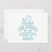 Dirty Geschirr Postkarte (Vorne/Hinten)