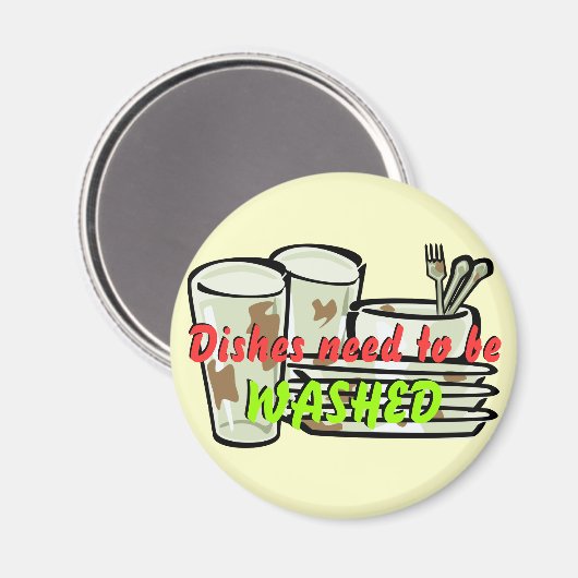 Dirty Geschirrs Magnet (Vorderseite/Rückseite)