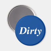 Dirty-Geschirrspüler-blauer Magnet (Vorderseite/Rückseite)