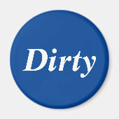 Dirty-Geschirrspüler-blauer Magnet (Vorne)