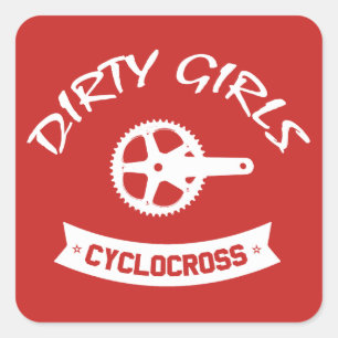 Dirty Girls Cyclocross Quadratischer Aufkleber