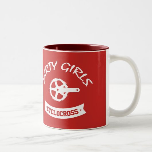 Dirty Girls Cyclocross Zweifarbige Tasse (Rechts)