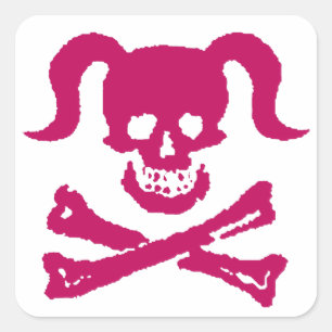 Dirty Girly Quadratischer Aufkleber