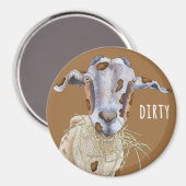 Dirty Goat Kitchen Geschirrspüler Magnet (Vorderseite/Rückseite)