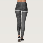 Dirty grau geripptes Papier Leggings (Rückseite)