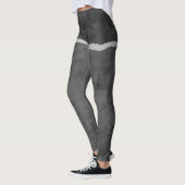 Dirty grau geripptes Papier Leggings (Links)
