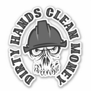 Dirty Hand Clean Money Car Decal Aufkleber hart Hu