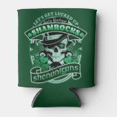 Dirty Hooligan - Kleeblätter und Shenanigans Dosenkühler (Vorderseite)