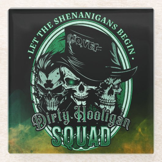 Dirty Hooligan Squad Glasuntersetzer (Vorderseite)
