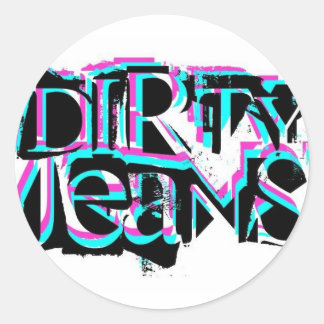 DIRTY JEANS Logo Aufkleber