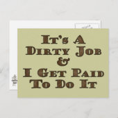 Dirty Job Postkarte (Vorne/Hinten)