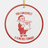 Dirty Joke Retro Style Naughty Weihnachten Keramik Ornament (Vorne)