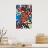 Dirty Liebe Herz der Stadt Graffiti Poster (Küche)