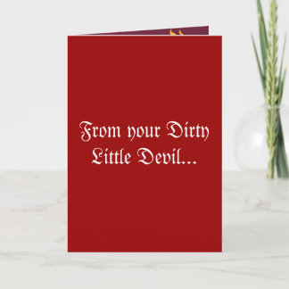 Dirty Little Devil Valentines Greetings Card Feiertagskarte