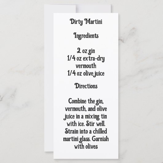 Dirty Martini (Rückseite)