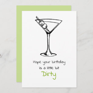 Dirty Martini 30 Geburtstag Karte
