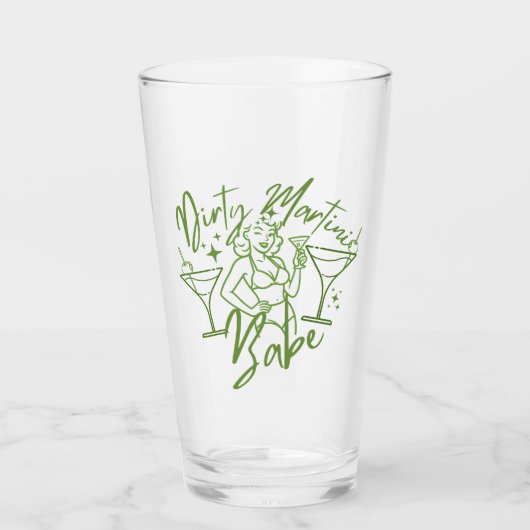 Dirty Martini Babe Glas (Vorderseite)