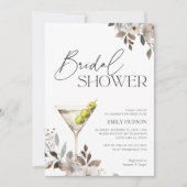 Dirty Martini Cocktail Brautparty Einladung (Vorderseite)