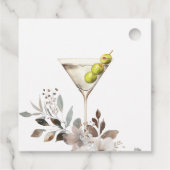 Dirty Martini Cocktail Brautparty Geschenkanhänger (Rückseite)