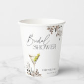 Dirty Martini Cocktail Brautparty Pappbecher (Vorderseite)