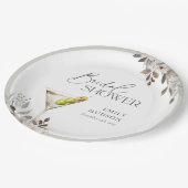 Dirty Martini Cocktail Brautparty Pappteller (Schrägansicht)