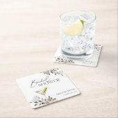 Dirty Martini Cocktail Brautparty Rechteckiger Pappuntersetzer (Vor Ort)