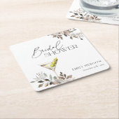 Dirty Martini Cocktail Brautparty Rechteckiger Pappuntersetzer (angewinkelt)