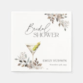 Dirty Martini Cocktail Brautparty Serviette (Vorderseite)