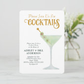 Dirty Martini Cocktail-Party jedes Mal Einladung (Stehend Vorderseite)