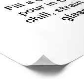 Dirty Martini Cocktail Rezept Art 16 "x20" Poster (Ecke)