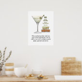 Dirty Martini Cocktail Rezept Art 18 "x24" Poster (Küche)