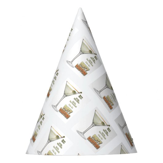 Dirty Martini Cocktail Rezept Art Party Hat Partyhütchen (Vorderseite)