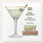 Dirty Martini Cocktail Rezept: Glasuntersetzer (Vorderseite)
