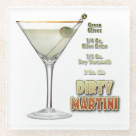 Dirty Martini Cocktail Rezept: Glasuntersetzer