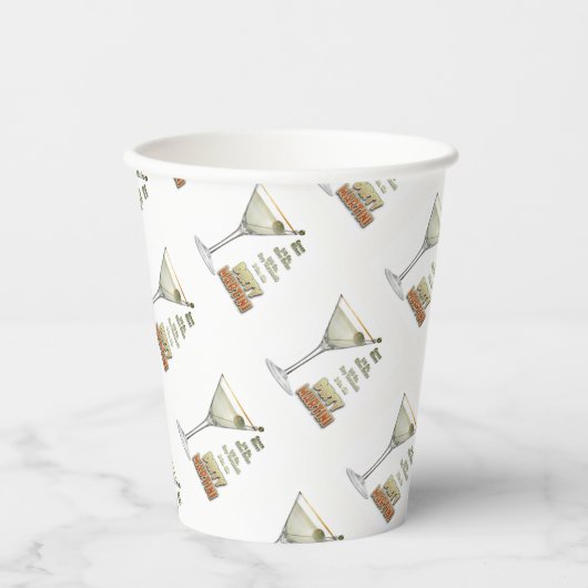 Dirty Martini Cocktail Rezept Kunstpapier Becher (Vorderseite)