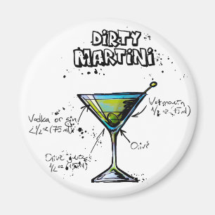 Dirty Martini Cocktail Rezept Magnet