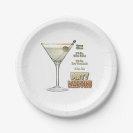 Dirty Martini Cocktail Rezept: Pappteller