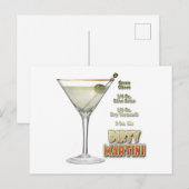 Dirty Martini Cocktail Rezept: Postkarte (Vorne/Hinten)