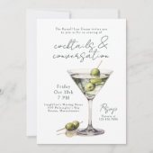 Dirty Martini Cocktails und Konversationsveranstal Einladung (Vorderseite)