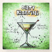 Dirty Martini Drink Rezept Glasuntersetzer (Vorderseite)