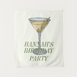 Dirty Martini Einladung Wandteppich