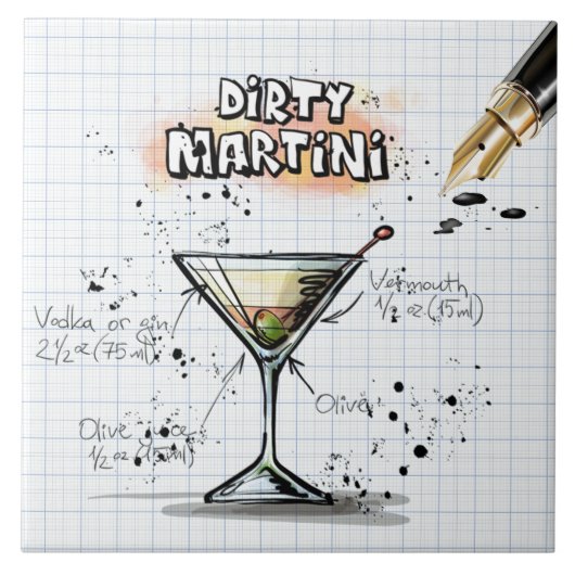 Dirty Martini Fliese (Vorderseite)