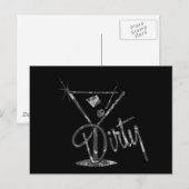 Dirty Martini - Gray Postkarte (Vorne/Hinten)