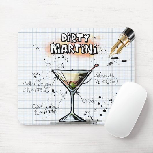 Dirty Martini Mousepad (Mit Mouse)