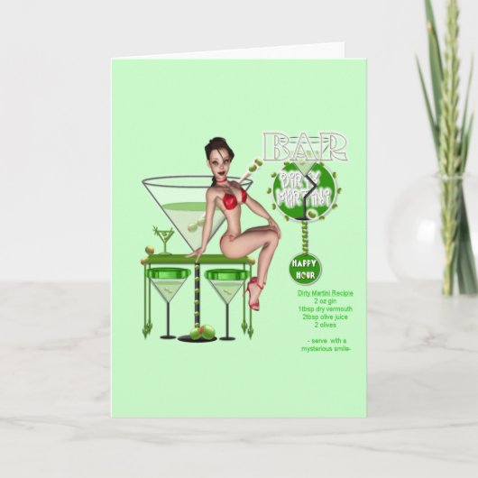 Dirty Martini - Note Card Karte (Vorderseite)