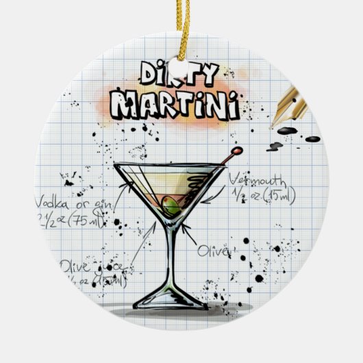 Dirty Martini Ornament Round (Vorne)