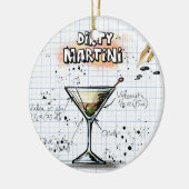 Dirty Martini Ornament Round (Links)